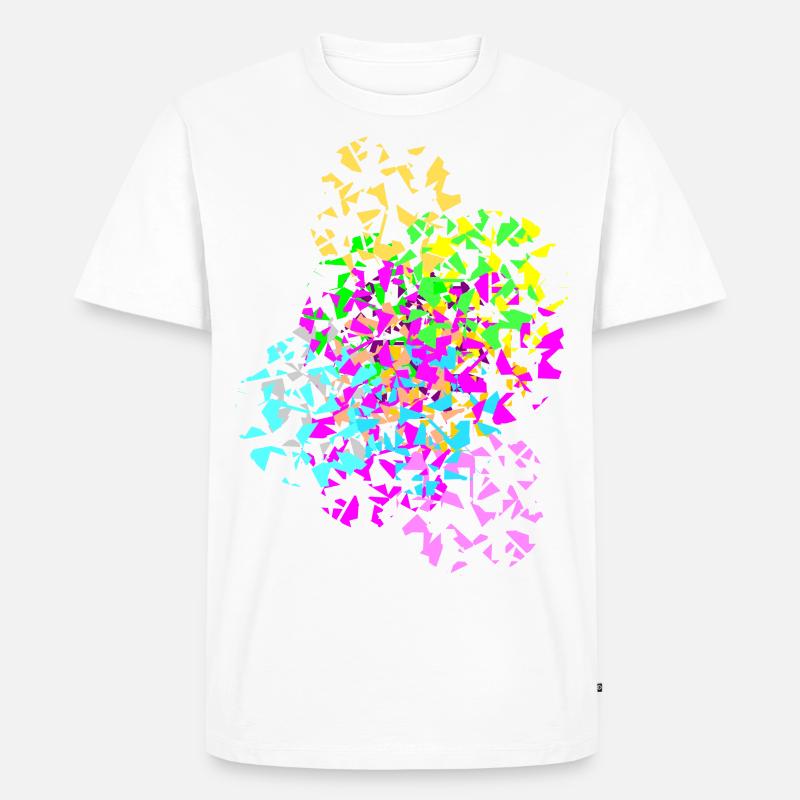 Fluo - Männer Premium Bio T-Shirt - Weiß