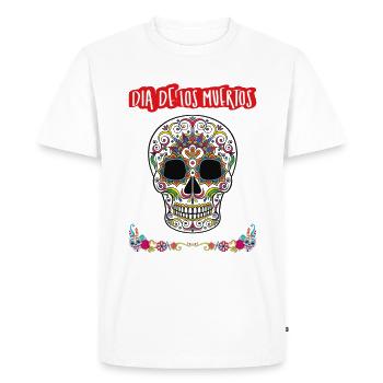 Dia de los muertes - Men's Premium Organic T-Shirt - white - Front - Nico (187cm)