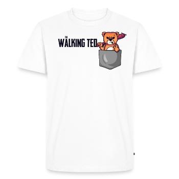 The walking ted pocket - T-shirt Premium bio Homme - blanc - Devant - Nico (187cm)