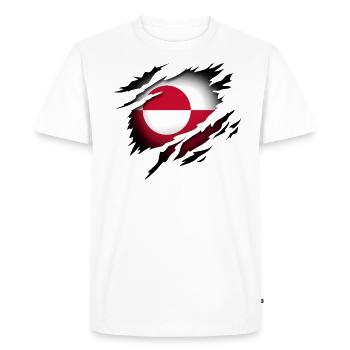 Greenland at heart - Men's Premium Organic T-Shirt - white - Front - Nico (187cm)