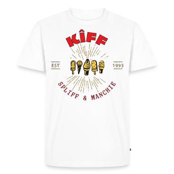 KIFF SPLIFF & MANCHIE - T-shirt Premium bio Homme - blanc - Devant - Nico (187cm)