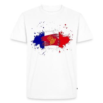 Splash Tricolore Languedoc Roussillon - T-shirt Premium bio Homme - blanc - Devant - Nico (187cm)