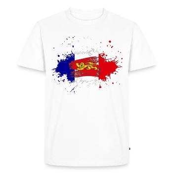 Splash Tricolore Aquitaine - T-shirt Premium bio Homme - blanc - Devant - Nico (187cm)
