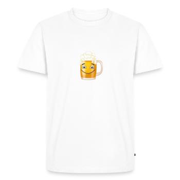 Citation drole bière - T-shirt Premium bio Homme - blanc - Devant - Nico (187cm)