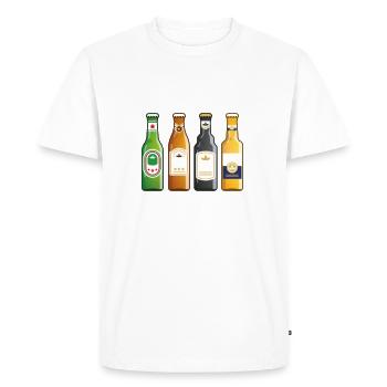 Phrase drole biere - T-shirt Premium bio Homme - blanc - Devant - Nico (187cm)