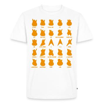 Electric Guitar Shapes - Men's Premium Organic T-Shirt - white - Front - Nico (187cm)
