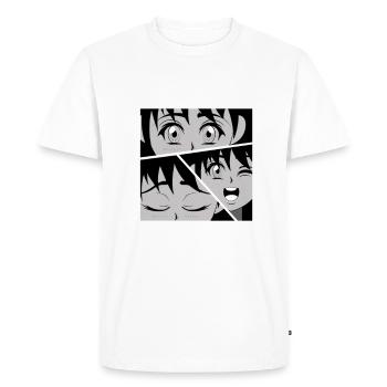 Je peux pas j'ai MANGA ! - T-shirt Premium bio Homme - blanc - Devant - Nico (187cm)