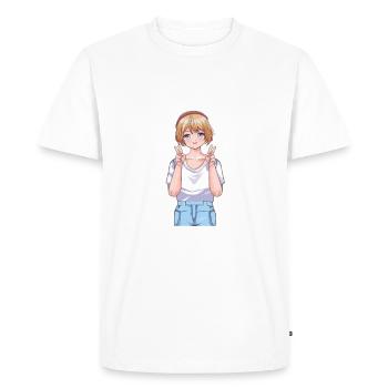Idée cadeau Manga - T-shirt Premium bio Homme - blanc - Devant - Nico (187cm)