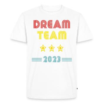 Dream team vintage 2023 - T-shirt Premium bio Homme - blanc - Devant - Nico (187cm)