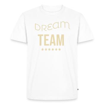 Dream team - T-shirt Premium bio Homme - blanc - Devant - Nico (187cm)
