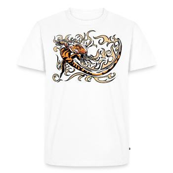 petit caiman - T-shirt Premium bio Homme - blanc - Devant - Nico (187cm)