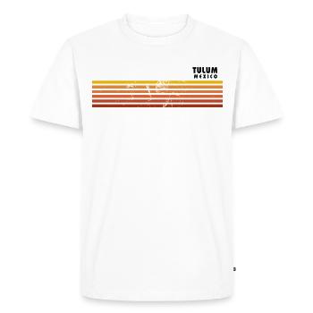 Retro Tulum Mexique Vintage Souvenir de vacances - T-shirt Premium bio Homme - blanc - Devant - Nico (187cm)