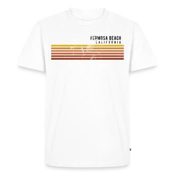 Retro Hermosa Beach Californie Vintage Vacances - T-shirt Premium bio Homme - blanc - Devant - Nico (187cm)