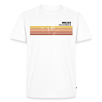 Rétro Malibu California Vintage Souvenir de vacances - T-shirt Premium bio Homme - blanc - Devant - Nico (187cm)