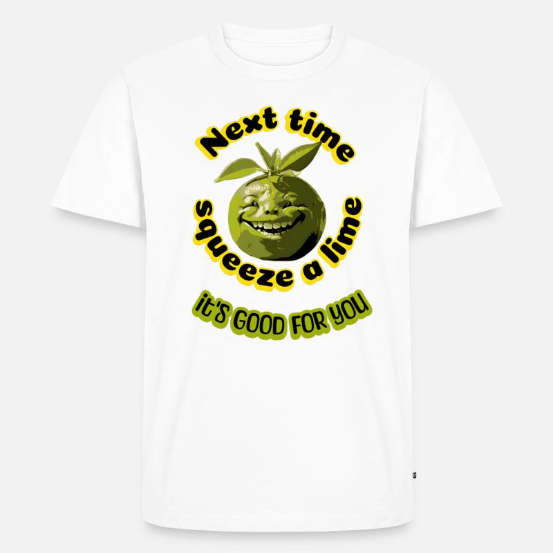 Next time Squeez a lime - Männer Premium Bio T-Shirt - Weiß