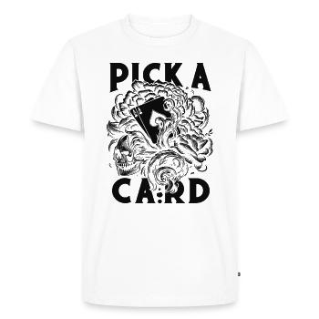 Choisissez une carte - cadeau magique pour les magiciens - T-shirt Premium bio Homme - blanc - Devant - Nico (187cm)