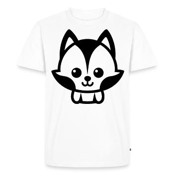 Fox - Men's Premium Organic T-Shirt - white - Front - Nico (187cm)
