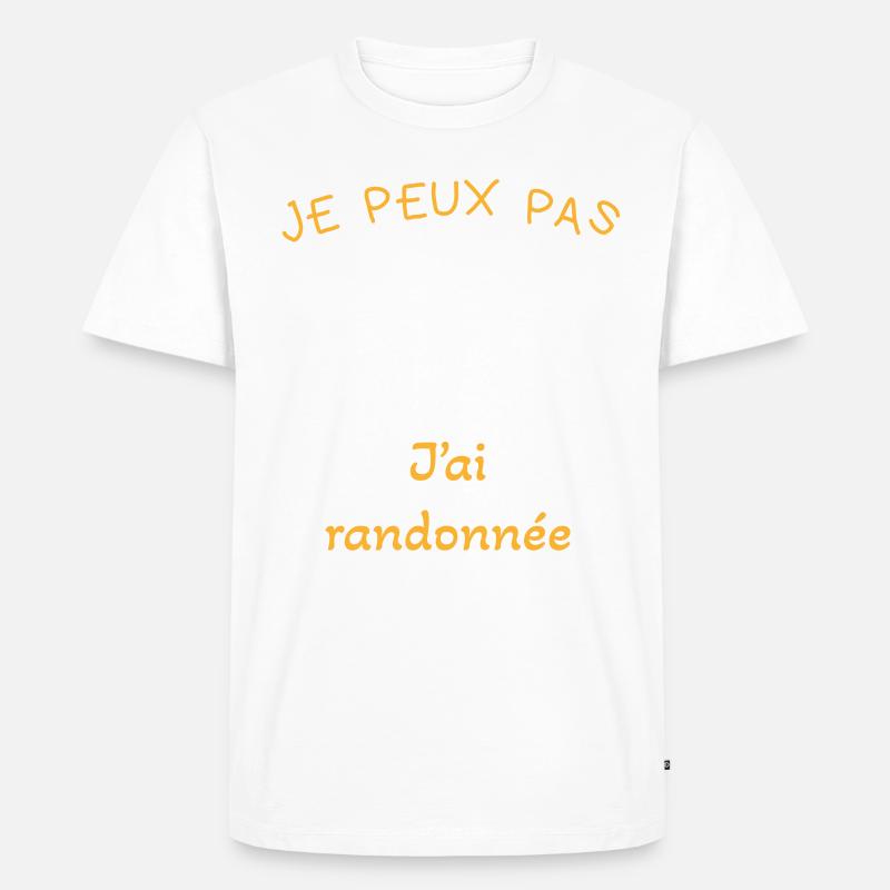 Wanderwanderer Geschenkidee - Männer Premium Bio T-Shirt - Weiß