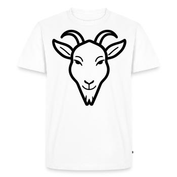 He-goat - Men's Premium Organic T-Shirt - white - Front - Nico (187cm)