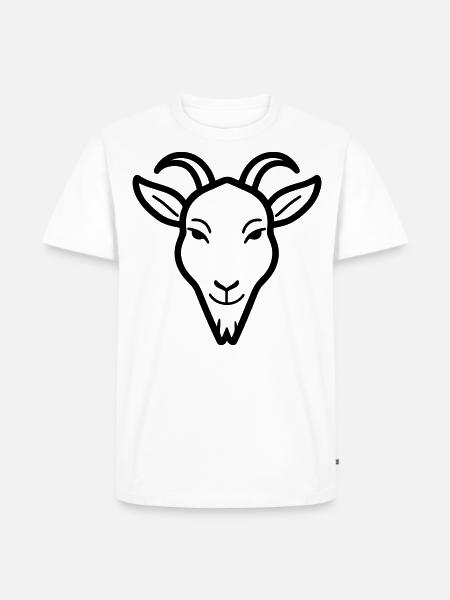 Ziegenbock - Männer Premium Bio T-Shirt - Weiß