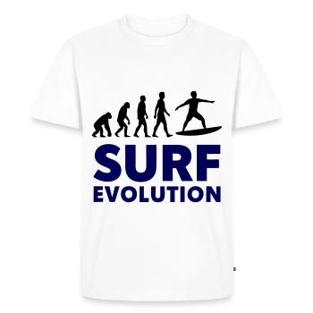Surf Evolution Board Sea - T-shirt Premium bio Homme - blanc - Devant - Nico (187cm)