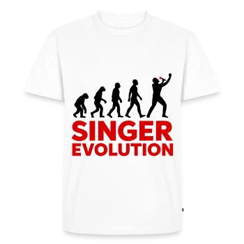 Chanteur Evolution Music Stage - T-shirt Premium bio Homme - blanc - Devant - Nico (187cm)