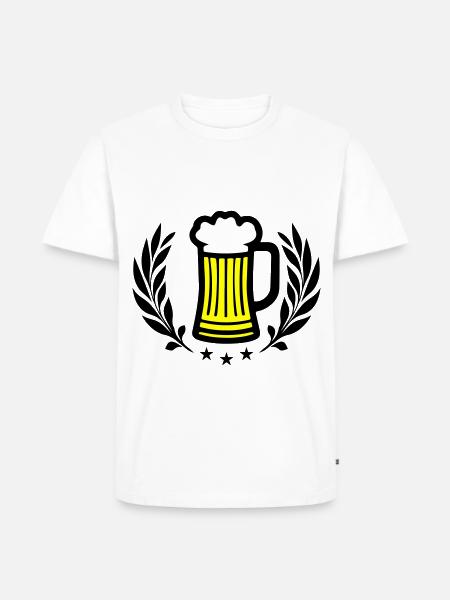 Beer Symbol Booze - Men's Premium Organic T-Shirt - white