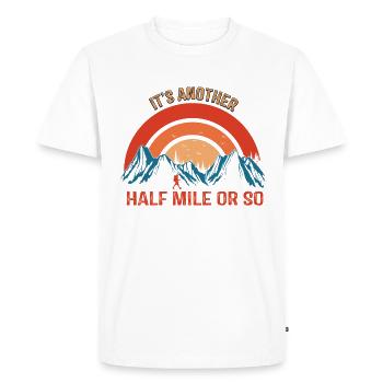 Un autre mile ou plus montagnes Alpes - T-shirt Premium bio Homme - blanc - Devant - Nico (187cm)