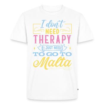 Je n’ai pas besoin de thérapie - Malta Island - T-shirt Premium bio Homme - blanc - Devant - Nico (187cm)