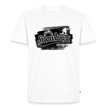 Snowboard Adventures Winter Sports Snow - Men's Premium Organic T-Shirt - white - Front - Nico (187cm)