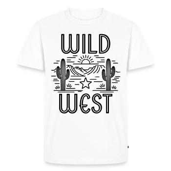 Far West - T-shirt Premium bio Homme - blanc - Devant - Nico (187cm)