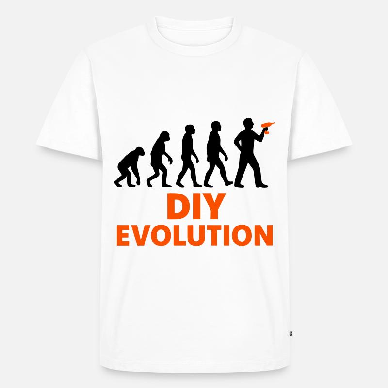 DIY Evolution Handwerk - Männer Premium Bio T-Shirt - Weiß
