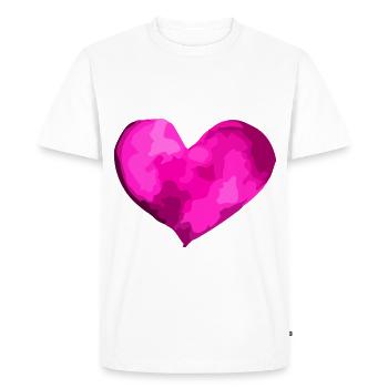 Symbole du coeur amour amoureux - T-shirt Premium bio Homme - blanc - Devant - Nico (187cm)