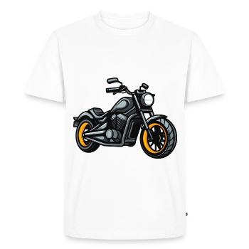 Motard Motard - T-shirt Premium bio Homme - blanc - Devant - Nico (187cm)