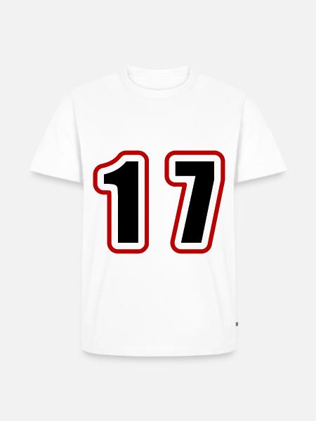17 Number College - Men's Premium Organic T-Shirt - white