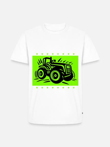 Tractor Farmer Farmer Icon - Men's Premium Organic T-Shirt - white