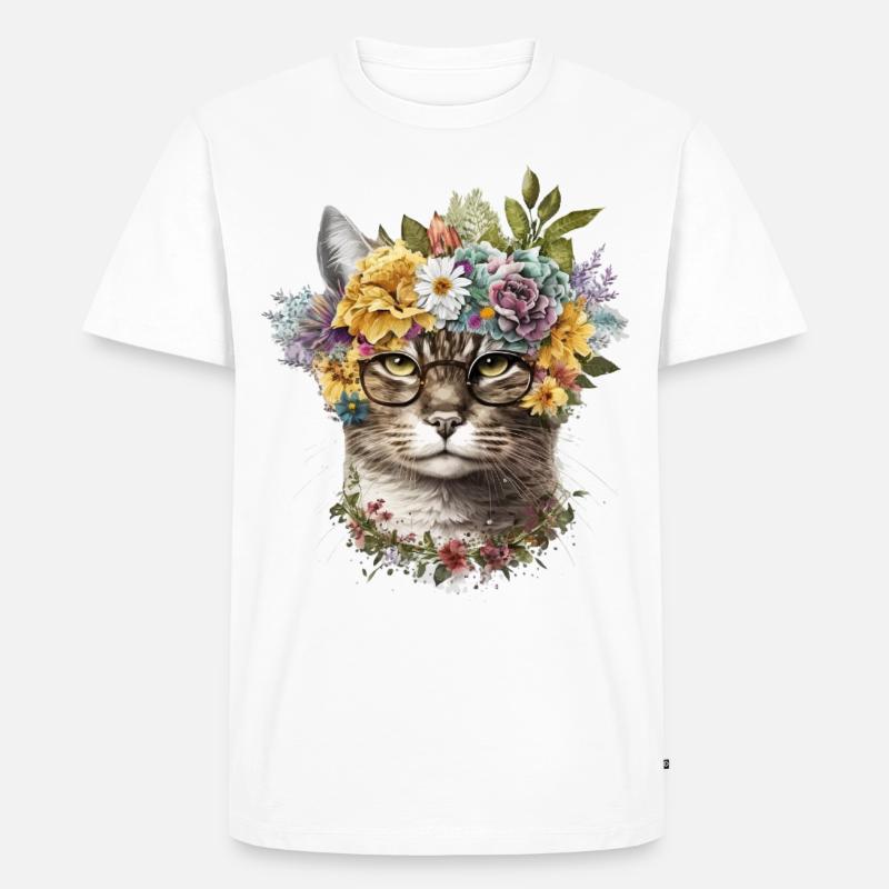 Coole Katze - Männer Premium Bio T-Shirt - Weiß