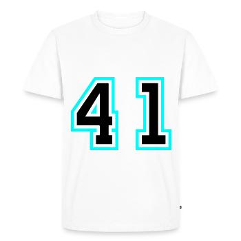 Symbole de 41 chiffres - T-shirt Premium bio Homme - blanc - Devant - Nico (187cm)