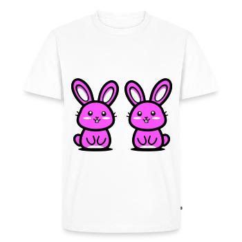 Lapin de Pâques Pâques - T-shirt Premium bio Homme - blanc - Devant - Nico (187cm)
