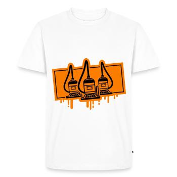 Icône d’aspirateur - T-shirt Premium bio Homme - blanc - Devant - Nico (187cm)