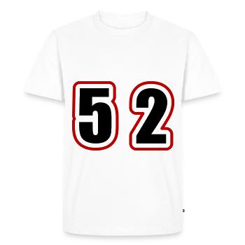 53 Number College - Men's Premium Organic T-Shirt - white - Front - Nico (187cm)
