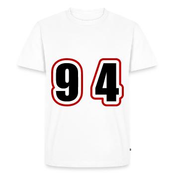 95 Nombre Collège - T-shirt Premium bio Homme - blanc - Devant - Nico (187cm)