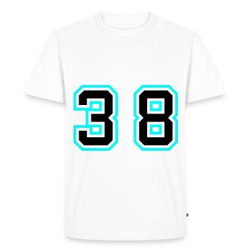Symbole de 38 chiffres - T-shirt Premium bio Homme - blanc - Devant - Nico (187cm)