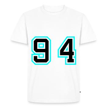 94 Symbole numérique - T-shirt Premium bio Homme - blanc - Devant - Nico (187cm)