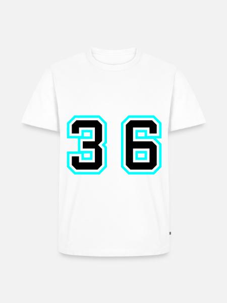 36 Number Symbol - Men's Premium Organic T-Shirt - white