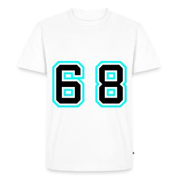 68 Symbole numérique - T-shirt Premium bio Homme - blanc - Devant - Nico (187cm)