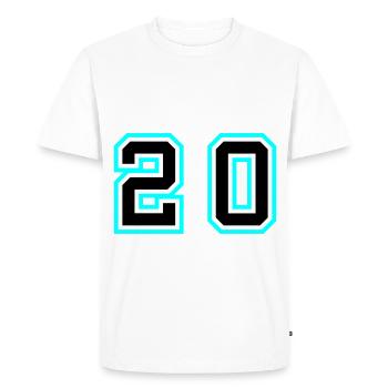 Symbole de 20 chiffres - T-shirt Premium bio Homme - blanc - Devant - Nico (187cm)