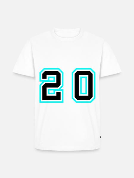 20 number symbol - Men's Premium Organic T-Shirt - white