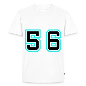 56 Number Symbol - Men's Premium Organic T-Shirt - white - Front - Nico (187cm)