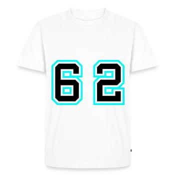 62 Symbole numérique - T-shirt Premium bio Homme - blanc - Devant - Nico (187cm)
